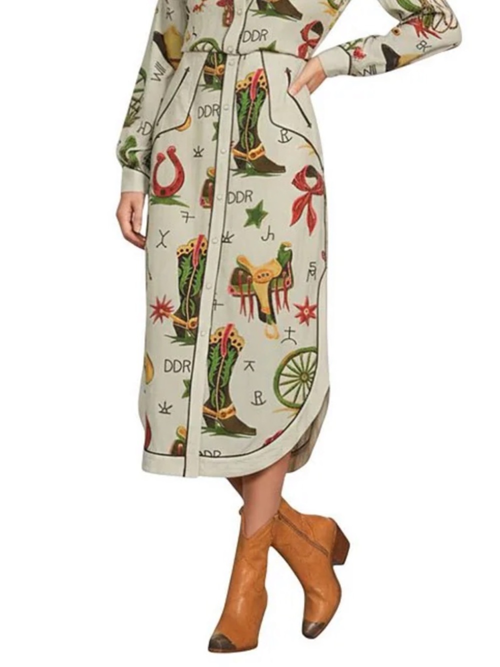 Double D Ranch Atomic Ranch Printed A-Line Skirt - Picture 12 of 16